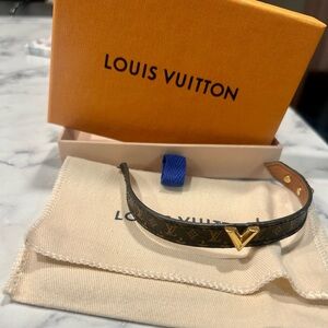 Louis Vuitton leather bracelet